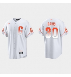 Men San Francisco Giants 30 Chili Davis Men 2021 City Connect White Fan Version Jersey