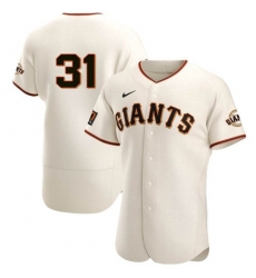 Men San Francisco Giants 31 LaMonte Wade Jr Cream 2021 Home Player Jersey