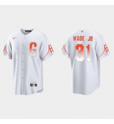 Men San Francisco Giants 31 Lamonte Wade Jr  Men 2021 City Connect White Fan Version Jersey