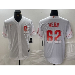 Men San Francisco Giants 62 Logan Webb White City Connect Cool Base Stitched Jersey