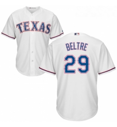 Youth Majestic Texas Rangers 29 Adrian Beltre Authentic White Home Cool Base MLB Jersey