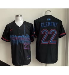 Men Toronto Blue Jays  22 Ernie Clement Navy 2024 City Connect Limited Stitched Baseball Jersey