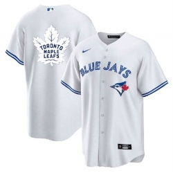 Men Toronto Blue Jays  26 Leafs White Cool Base Stitched Jersey