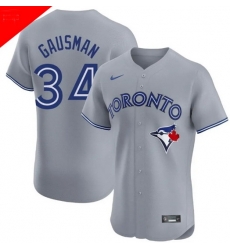 Men Toronto Blue Jays 34 Kevin Gausman Gray Cool Base Stitched Baseball Jersey Men Toronto Blue Jays 34 Kevin Gausman Gray Cool Base Stitched Baseball Jersey