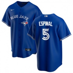 Men Toronto Blue Jays 5 Santiago Espinal Royal Cool Base Stitched Jersey