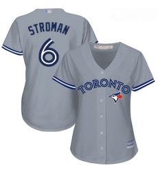 Blue Jays #6 Marcus Stroman Grey Road Women Stitched Baseball Jersey