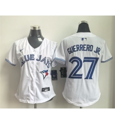 Women Toronto Blue Jays 27 Vladimir Guerrero Jr White Limited Stitched Baseball Jersey 28Run Small 29 Women Toronto Blue Jays 27 Vladimir Guerrero Jr White Limited Stitched Baseball Jersey 28Run Small 29