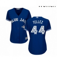 Womens Toronto Blue Jays 44 Rowdy Tellez Replica Blue Alternate Baseball Jersey 