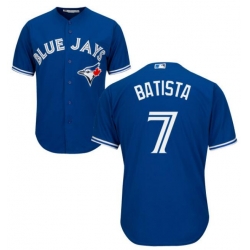 Youth  Toronto Blue Jays Tony Batista #7 Majestic Royal Cool Base Stitched Jersey