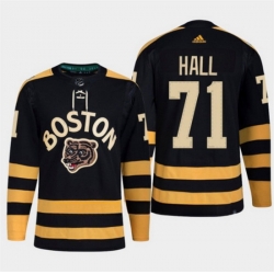 Men Boston Bruins 71 Taylor Hall Black Classic Primegreen Stitched Jersey