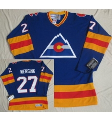 Colorado Avalanche 27 Wensink CCM Throwback Blue NHL Jerseys