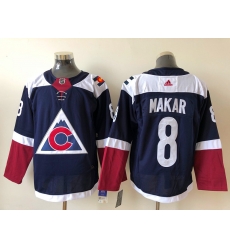 Men Colorado Avalanche 8 Cale Makar Blue 2020 21 Reverse Retro Adidas Jersey