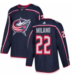 Mens Adidas Columbus Blue Jackets 22 Sonny Milano Premier Navy Blue Home NHL Jersey 