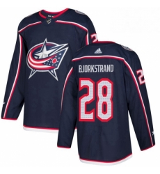 Mens Adidas Columbus Blue Jackets 28 Oliver Bjorkstrand Premier Navy Blue Home NHL Jersey 