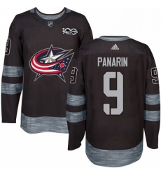 Mens Adidas Columbus Blue Jackets 9 Artemi Panarin Authentic Black 1917 2017 100th Anniversary NHL Jersey 