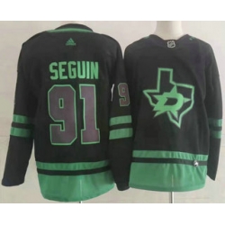 Men's Dallas Stars #91 Tyler Seguin Black 2022 Stitched NHL Jersey