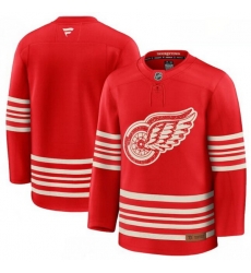 Men Detroit Red Wings Blank Red 2025 Centennial Premium Stitched Hockey Jersey Men Detroit Red Wings Blank Red 2025 Centennial Premium Stitched Hockey Jersey