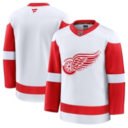 Men Detroit Red Wings Blank White 2024 25 Away Stitched Hockey Jersey