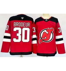 Men New Jersey Devils 30 Martin Brodeur Red 2024 25 Home Stitched Hockey Jersey