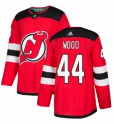 Mens Adidas New Jersey Devils 44 Miles Wood Premier Red Home NHL Jersey 