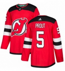 Mens Adidas New Jersey Devils 5 Dalton Prout Premier Red Home NHL Jersey 