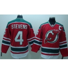 New Jersey Devils 4 STEVENS Red Jersey C patch