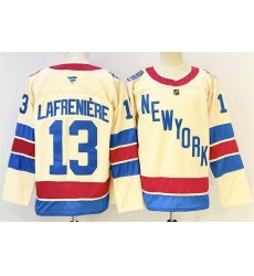 Men New York Rangers 13 Alexis Lafreniere Beige 2025 26 Winter Classic With A Patch Stitched Hockey