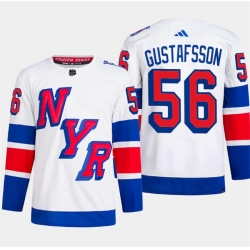 Men's New York Rangers #56 Erik Gustafsson White 2024 Stadium Series Stitched Jersey