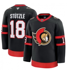 Men Ottawa Senators 18 Tim Stutzle Fanatics Black Home Premium Player Jerseys