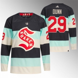 Men Seattle Kraken 29 Vince Dunn 2024 Deep Sea Blue Winter Classic Stitched Jersey