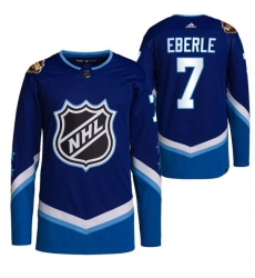 Men Seattle Kraken 7 Jordan Eberle 2022 All Star Blue Stitched Jersey