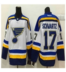 St. Louis Blues #17 Jaden Schwartz New White Road Stitched NHL Jersey