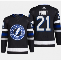 Men's Tampa Bay Lightning #21 Brayden Point Black 2024 Stadium Series Stitched Jersey