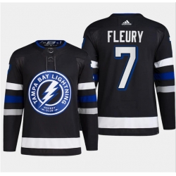 Men's Tampa Bay Lightning #7 Haydn Fleury Black 2024 Stadium Series Stitched Jersey