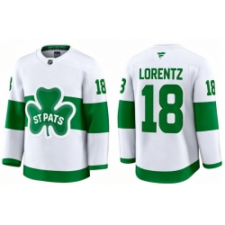 Men Toronto Maple Leafs Steven Lorentz 18 White St Patricks Authentic Jersey