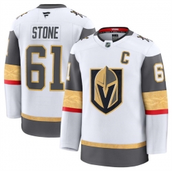 Men Vegas Golden Knights 61 Mark Stone White 2024 25 Away Stitched Hockey Jersey