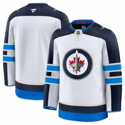 Men Winnipeg Jets Blank White 2024 25 Away Stitched Hockey Jersey