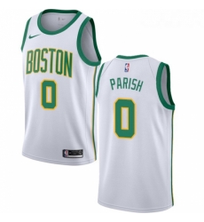 Womens Nike Boston Celtics 0 Robert Parish Swingman White NBA Jersey City Edition 