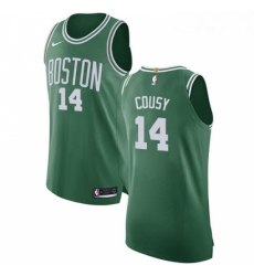 Womens Nike Boston Celtics 14 Bob Cousy Authentic GreenWhite No Road NBA Jersey Icon Edition