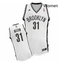 Womens Adidas Brooklyn Nets 31 Jarrett Allen Swingman White Home NBA Jersey 