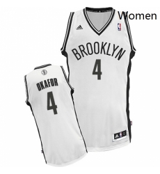 Womens Adidas Brooklyn Nets 4 Jahlil Okafor Swingman White Home NBA Jersey 