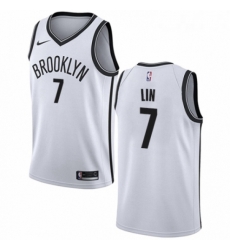 Womens Nike Brooklyn Nets 7 Jeremy Lin Authentic White NBA Jersey Association Edition