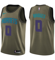 Nike Hornets #0 Miles Bridges Green NBA Swingman Salute to Service Jersey