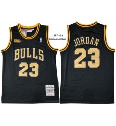 Chicago Bulls 23 Michael Jordan Black 1997 98 Hardwood Classics NBA Finals Mesh Jersey