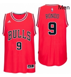 Chicago Bulls 9 Rajon Rondo Road Red New Swingman Jersey 