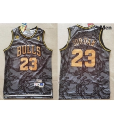 Men Chicago Bulls Michael Jordan 23 Gold Adidas NBA Jersey