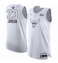 Mens Nike Chicago Bulls 23 Michael Jordan Authentic White 2018 All Star Game