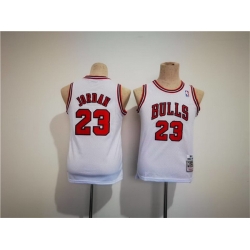 Youth Chicago Bulls 23 Michael Jordan White Stitched Basketball Jersey