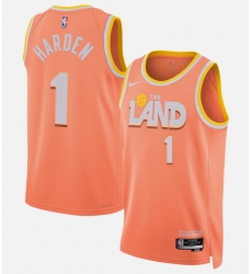 Men Cleveland Cavaliers 1 James Harden Orange 2025 26 City Edition Stitched Basketball Jersey Men Cleveland Cavaliers 1 James Harden Orange 2025 26 City Edition Stitched Basketball Jersey