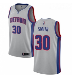 Womens Nike Detroit Pistons 30 Joe Smith Authentic Silver NBA Jersey Statement Edition